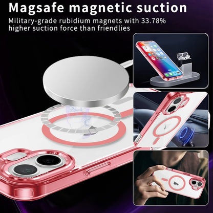 For iPhone 16 Plus Ice Color Magnetic Series Magsafe Magnetic PC Hybrid TPU Phone Case(Pink) - iPhone 16 Plus Cases by buy2fix | Online Shopping UK | buy2fix