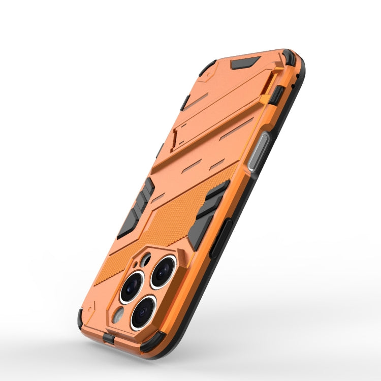 For iPhone 16 Pro Max Punk Armor 2 in 1 PC + TPU Phone Case with Holder(Orange) - iPhone 16 Pro Max Cases by buy2fix | Online Shopping UK | buy2fix