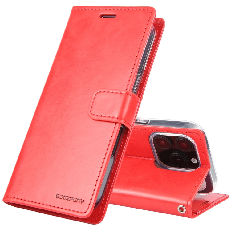 For iPhone 16 Pro Max GOOSPERY BLUE MOON Crazy Horse Texture Leather Phone Case(Red) - iPhone 16 Pro Max Cases by GOOSPERY | Online Shopping UK | buy2fix