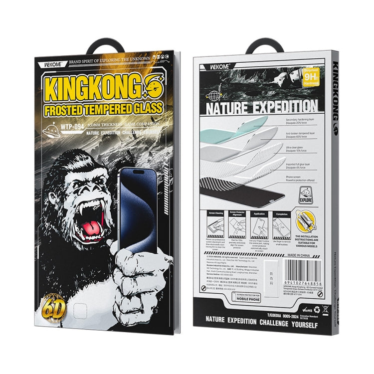 For iPhone 16 Pro WK WTP-094 King Kong 6D Curved Frosted Tempered Glass Film - iPhone 16 Pro Tempered Glass by WK | Online Shopping UK | buy2fix