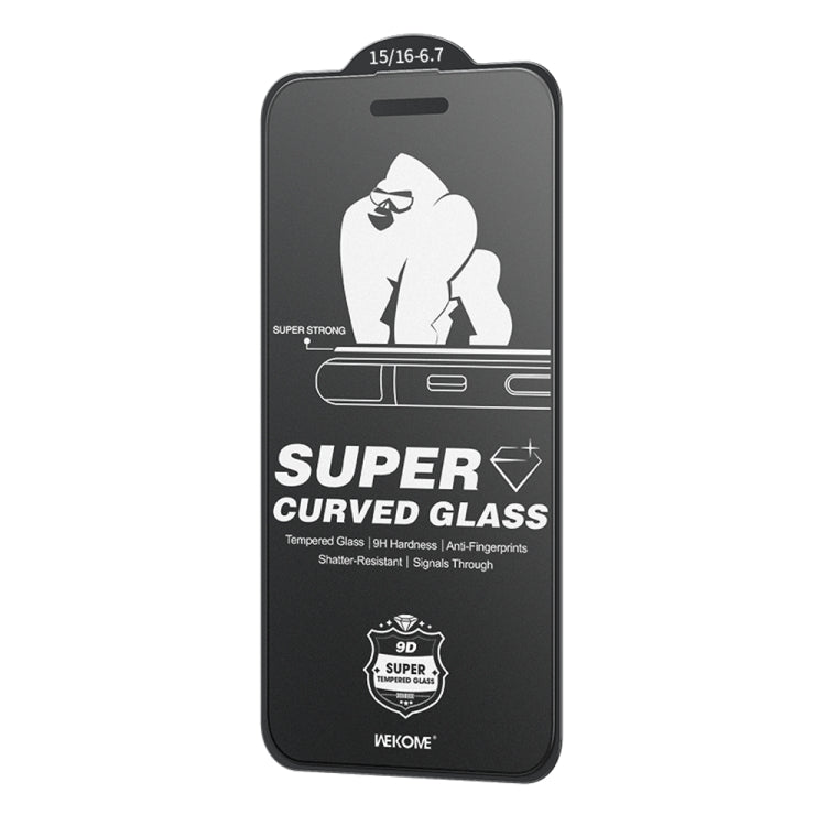 For iPhone 16 Plus / 15 Plus WK WTP-094 King Kong 6D Curved Frosted Tempered Glass Film - iPhone 16 Plus Cases by WK | Online Shopping UK | buy2fix