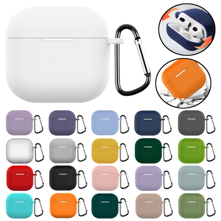 For AirPods 4 Silicone Earphone Protective Case with Hook(Transparent) - For AirPods 4 by buy2fix | Online Shopping UK | buy2fix