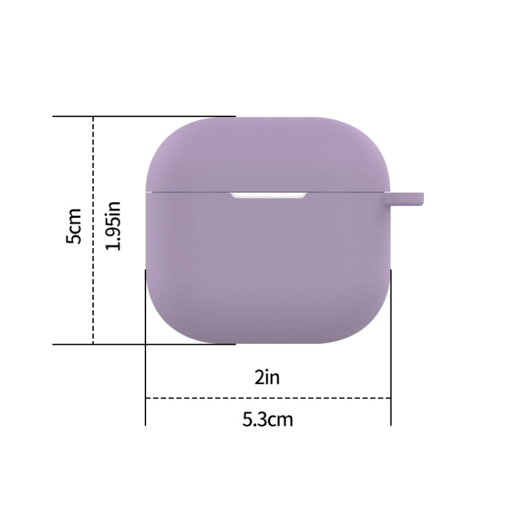 For AirPods 4 Silicone Earphone Protective Case with Hook(Galaxy Grey) - For AirPods 4 by buy2fix | Online Shopping UK | buy2fix