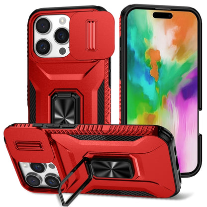 For iPhone 16 Pro Max Sliding Camshield Holder Phone Case(Red) - iPhone 16 Pro Max Cases by buy2fix | Online Shopping UK | buy2fix