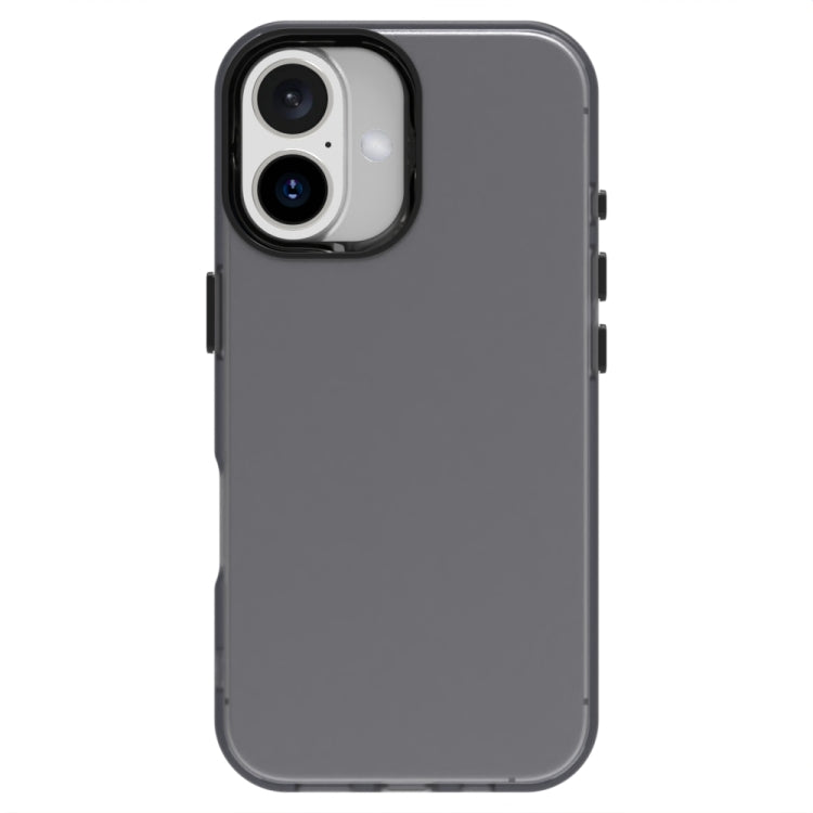 For iPhone 16 Plus Candy PC Hybrid TPU Shockproof Phone Case(Black) - iPhone 16 Plus Cases by buy2fix | Online Shopping UK | buy2fix