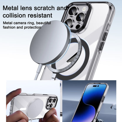 For iPhone 16 Pro Max Airbag PC Hybrid TPU Magsafe Phone Case(Clear Silver) - iPhone 16 Pro Max Cases by buy2fix | Online Shopping UK | buy2fix