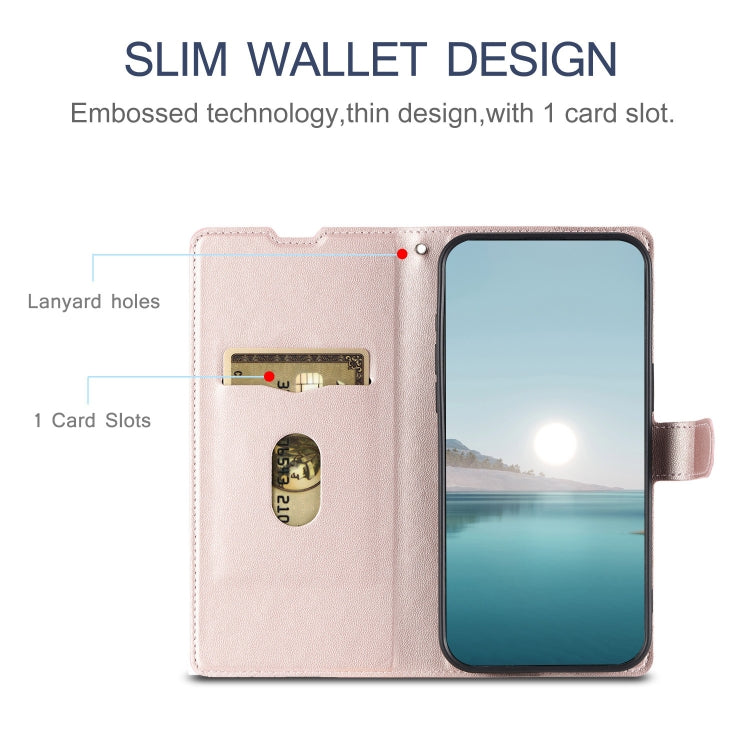 For iPhone 16 Pro Voltage Ultra-thin Dot Leather Phone Case(Rose Gold) - iPhone 16 Pro Cases by buy2fix | Online Shopping UK | buy2fix