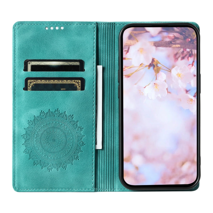 For Samsung Galaxy S25 Ultra 5G Totem Embossed Magnetic Leather Phone Case(Green) - Galaxy S25 Ultra 5G Cases by buy2fix | Online Shopping UK | buy2fix