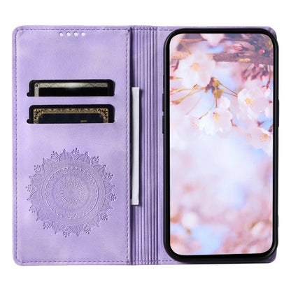 For Samsung Galaxy S25 Ultra 5G Totem Embossed Magnetic Leather Phone Case(Purple) - Galaxy S25 Ultra 5G Cases by buy2fix | Online Shopping UK | buy2fix