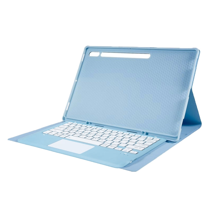 For Samsung Galaxy Tab S10 Ultra A910B-A Touch Pad Detachable Bluetooth Keyboard Leather Tablet Case(Sky Blue) - Samsung Keyboard by buy2fix | Online Shopping UK | buy2fix