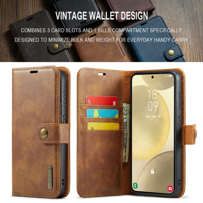 For Samsung Galaxy S24 FE 5G DG.MING Crazy Horse Texture Detachable Magnetic Leather Case(Brown) - Galaxy S24 FE 5G Cases by DG.MING | Online Shopping UK | buy2fix