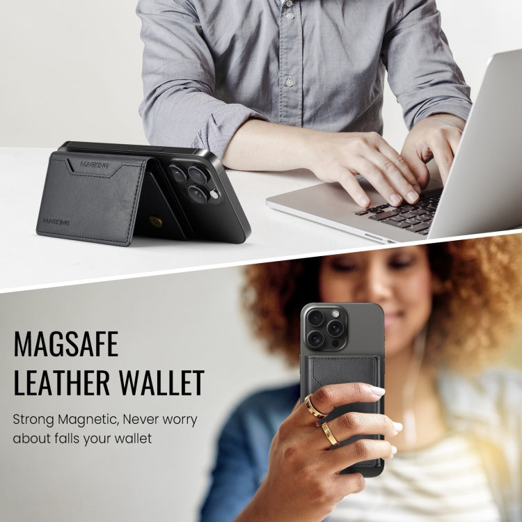 DG.MING MAGKING-K2 Series MagSafe RFID Card Bag(Black) - Card & Passport Bags by DG.MING | Online Shopping UK | buy2fix