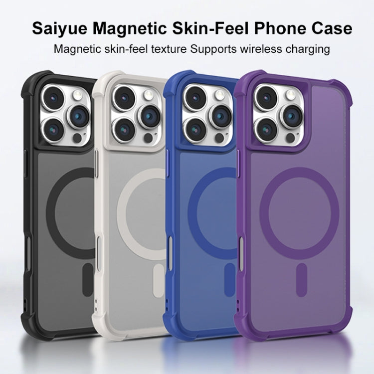 For iPhone 16 Pro Max Skin Feel MagSafe Phone Case(Grey) - iPhone 16 Pro Max Cases by buy2fix | Online Shopping UK | buy2fix