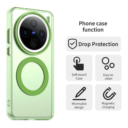 For vivo X200 Candy Magsafe PC Hybrid TPU Phone Case(Green) - X200 Cases by buy2fix | Online Shopping UK | buy2fix