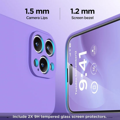 For iPhone 16 Pro Silicone Suction Cup MagSafe Phone Case with Screen Film(Purple) - iPhone 16 Pro Cases by buy2fix | Online Shopping UK | buy2fix