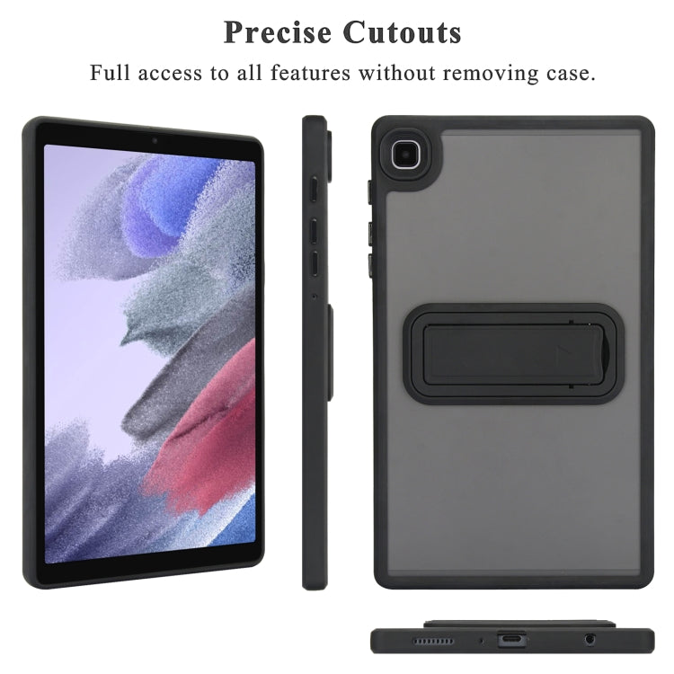 For Samsung Galaxy Tab S6 Lite P610 / P615 Skin Feel Holder PC Hybrid TPU Tablet Case(Black) - Tab S6 Lite P610 / P615 by buy2fix | Online Shopping UK | buy2fix