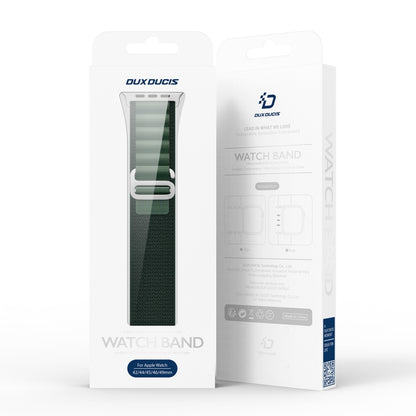 For Apple Watch 42mm / 41mm / 40mm / 38mm DUX DUCIS GS Series Nylon Loop Watch Band(Dark Green) - Watch Bands by DUX DUCIS | Online Shopping UK | buy2fix