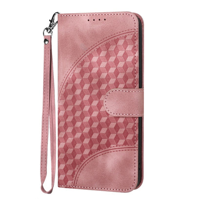 For Samsung Galaxy S25+ 5G YX0060 Elephant Head Embossed Phone Leather Case with Lanyard(Pink) - Galaxy S25+ 5G Cases by buy2fix | Online Shopping UK | buy2fix