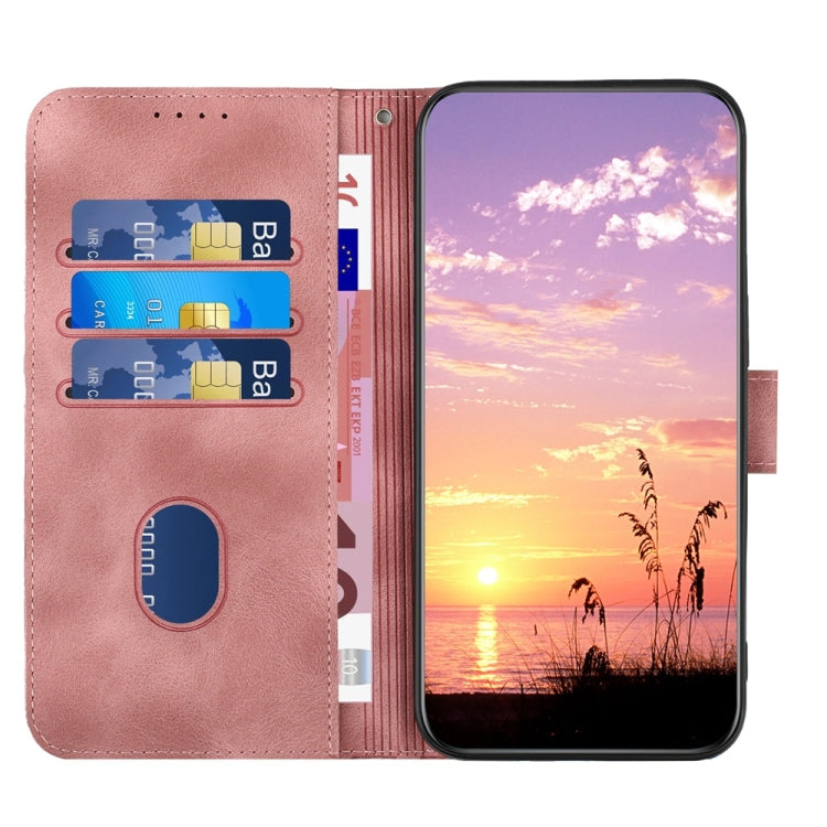 For Samsung Galaxy S25+ 5G YX0060 Elephant Head Embossed Phone Leather Case with Lanyard(Pink) - Galaxy S25+ 5G Cases by buy2fix | Online Shopping UK | buy2fix