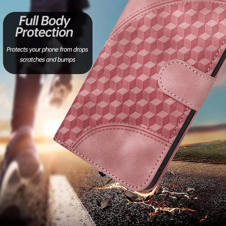 For Samsung Galaxy S25+ 5G YX0060 Elephant Head Embossed Phone Leather Case with Lanyard(Pink) - Galaxy S25+ 5G Cases by buy2fix | Online Shopping UK | buy2fix