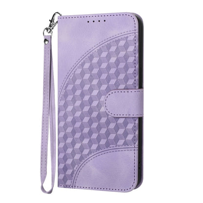 For Samsung Galaxy S25+ 5G YX0060 Elephant Head Embossed Phone Leather Case with Lanyard(Light Purple) - Galaxy S25+ 5G Cases by buy2fix | Online Shopping UK | buy2fix