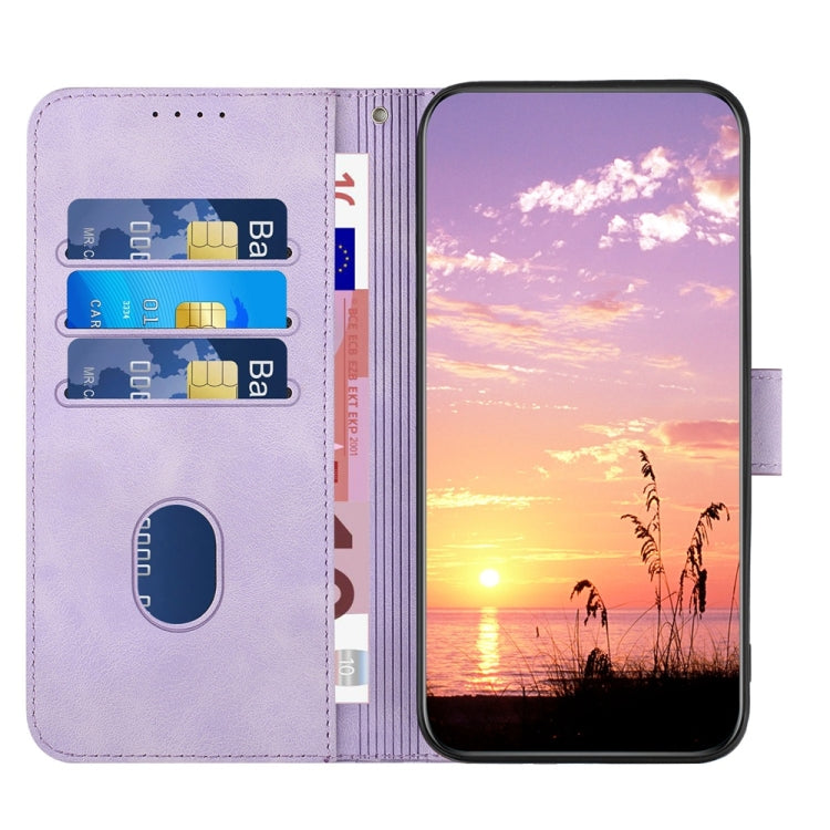 For Samsung Galaxy S25+ 5G YX0060 Elephant Head Embossed Phone Leather Case with Lanyard(Light Purple) - Galaxy S25+ 5G Cases by buy2fix | Online Shopping UK | buy2fix