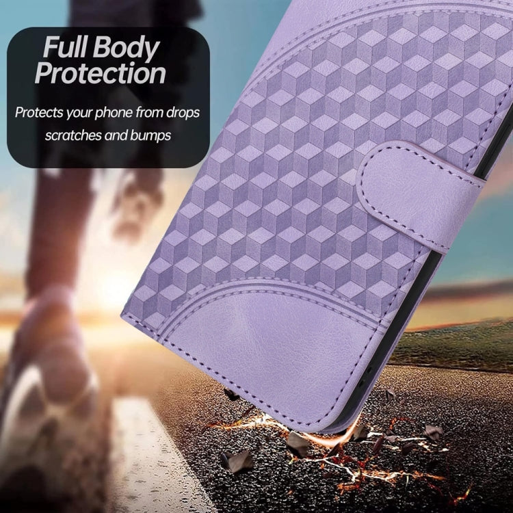 For Samsung Galaxy S25+ 5G YX0060 Elephant Head Embossed Phone Leather Case with Lanyard(Light Purple) - Galaxy S25+ 5G Cases by buy2fix | Online Shopping UK | buy2fix