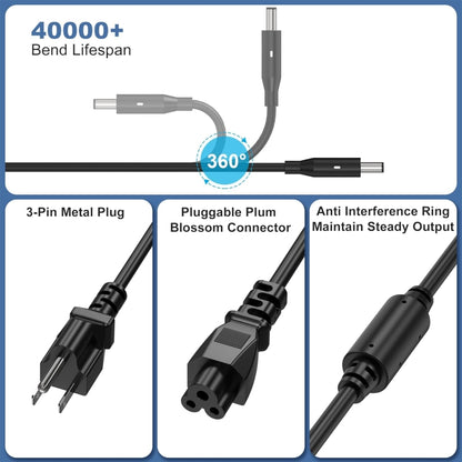 130W 19.5V 6.67A  Laptop Notebook Power Adapter For Dell 4.5 x 3.0, Plug:EU Plug - For Dell by buy2fix | Online Shopping UK | buy2fix