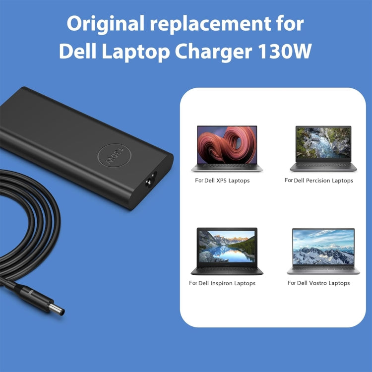 130W 19.5V 6.67A  Laptop Notebook Power Adapter For Dell 4.5 x 3.0, Plug:UK Plug - For Dell by buy2fix | Online Shopping UK | buy2fix