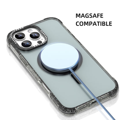 For iPhone 16 Pro Max Mutural Blink Series Glitter Edge MagSafe Magnetic Phone Case(White) - iPhone 16 Pro Max Cases by Mutural | Online Shopping UK | buy2fix