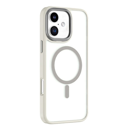 For iPhone 16 Mutural Skin Feel Series Frosted MagSafe Magnetic Phone Case(Grey) - iPhone 16 Cases by Mutural | Online Shopping UK | buy2fix