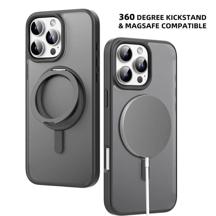 For iPhone 16 Pro Max Mutural Armor Series MagSafe Magnetic Holder Phone Case(Grey) - iPhone 16 Pro Max Cases by Mutural | Online Shopping UK | buy2fix