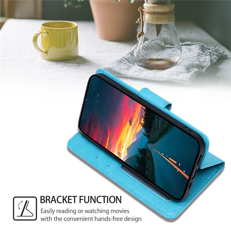 For iPhone 16 Pro Max Crystal Texture Leather Phone Case(Sky Blue) - iPhone 16 Pro Max Cases by buy2fix | Online Shopping UK | buy2fix