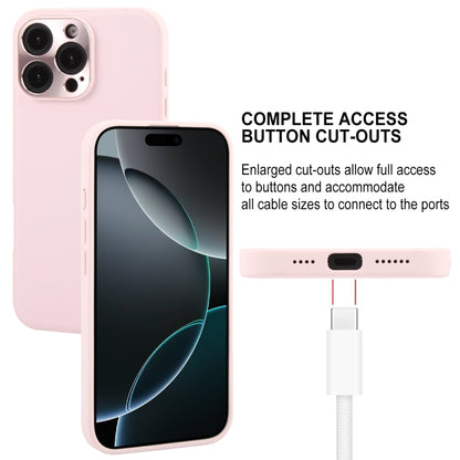 For iPhone 16 Pro GEBEI Plain Leather TPU Hybrid PU Phone Case(Pink) - iPhone 16 Pro Cases by GEBEI | Online Shopping UK | buy2fix