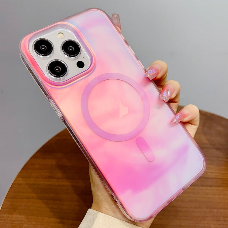 For iPhone 16 Pro Max Gradient MagSafe PC Hybrid TPU Phone Case(Pink) - iPhone 16 Pro Max Cases by buy2fix | Online Shopping UK | buy2fix