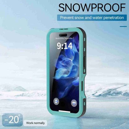 For iPhone 16 Pro RedPepper IP68 Waterproof Triple-proof MagSafe Phone Case(Black Blue) - iPhone 16 Pro Cases by RedPepper | Online Shopping UK | buy2fix