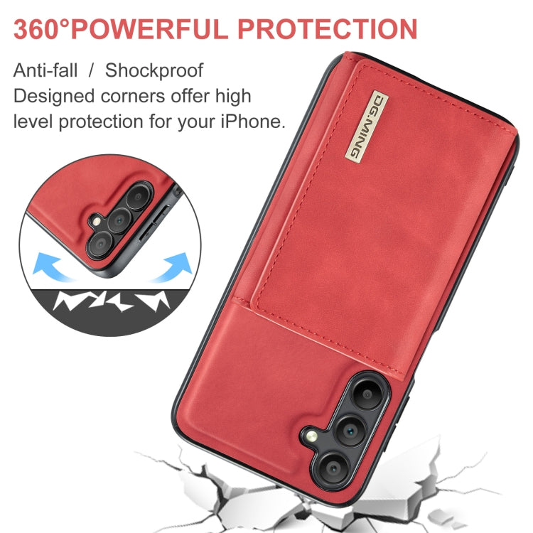 For Samsung Galaxy A16 5G DG.MING M1 Series 3-Fold Multi Card Wallet + Magnetic Phone Case(Red) - Galaxy Phone Cases by DG.MING | Online Shopping UK | buy2fix