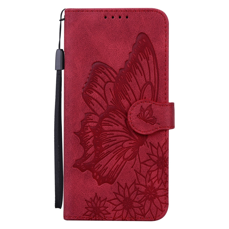 For Samsung Galaxy S25 Ultra 5G Retro Skin Feel Butterflies Embossing Horizontal Flip Leather Phone Case(Red) - Galaxy S25 Ultra 5G Cases by buy2fix | Online Shopping UK | buy2fix