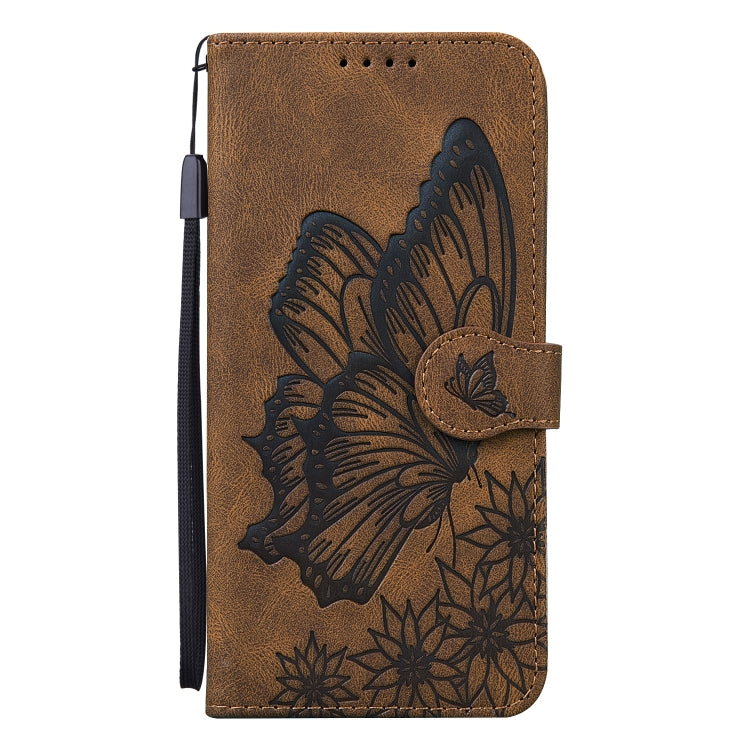 For Samsung Galaxy S25 Ultra 5G Retro Skin Feel Butterflies Embossing Horizontal Flip Leather Phone Case(Brown) - Galaxy S25 Ultra 5G Cases by buy2fix | Online Shopping UK | buy2fix