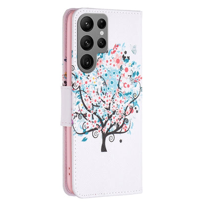 For Samsung Galaxy S25 Ultra 5G Colored Drawing Pattern Leather Phone Case(Tree) - Galaxy S25 Ultra 5G Cases by buy2fix | Online Shopping UK | buy2fix