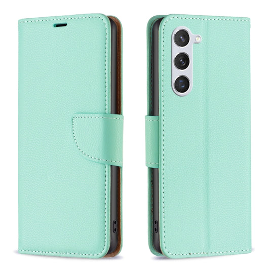 For Samsung Galaxy S25 5G Litchi Texture Pure Color Flip Leather Phone Case(Green) - Galaxy S25 5G Cases by buy2fix | Online Shopping UK | buy2fix