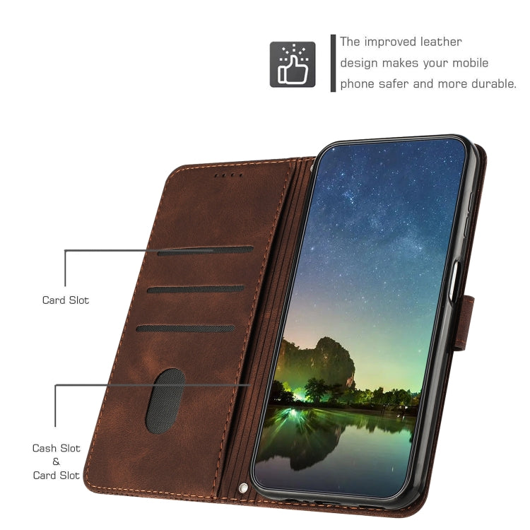 For Samsung Galaxy S25 Ultra 5G Dream Triangle Leather Phone Case with Long Lanyard(Brown) - Galaxy S25 Ultra 5G Cases by buy2fix | Online Shopping UK | buy2fix