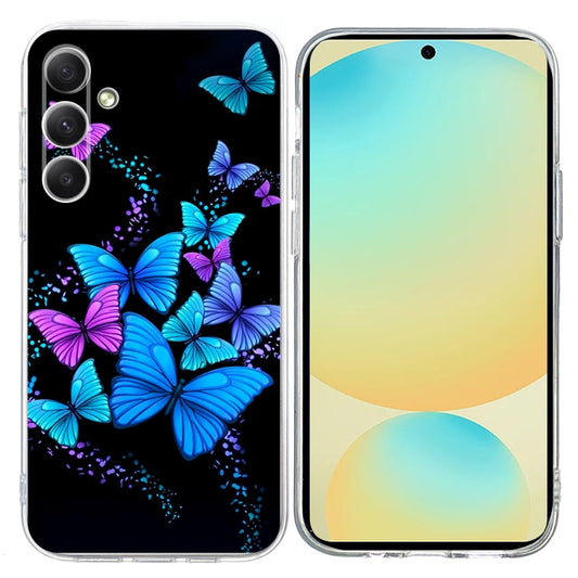 For Samsung Galaxy S25 FE 5G Colorful Painting Pattern TPU Phone Case(Color Butterflies) - Galaxy S25 5G Cases by buy2fix | Online Shopping UK | buy2fix