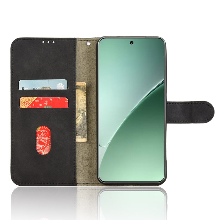 For Xiaomi 15 Skin Feel Magnetic Flip Leather Phone Case(Black) - Xiaomi Cases by buy2fix | Online Shopping UK | buy2fix