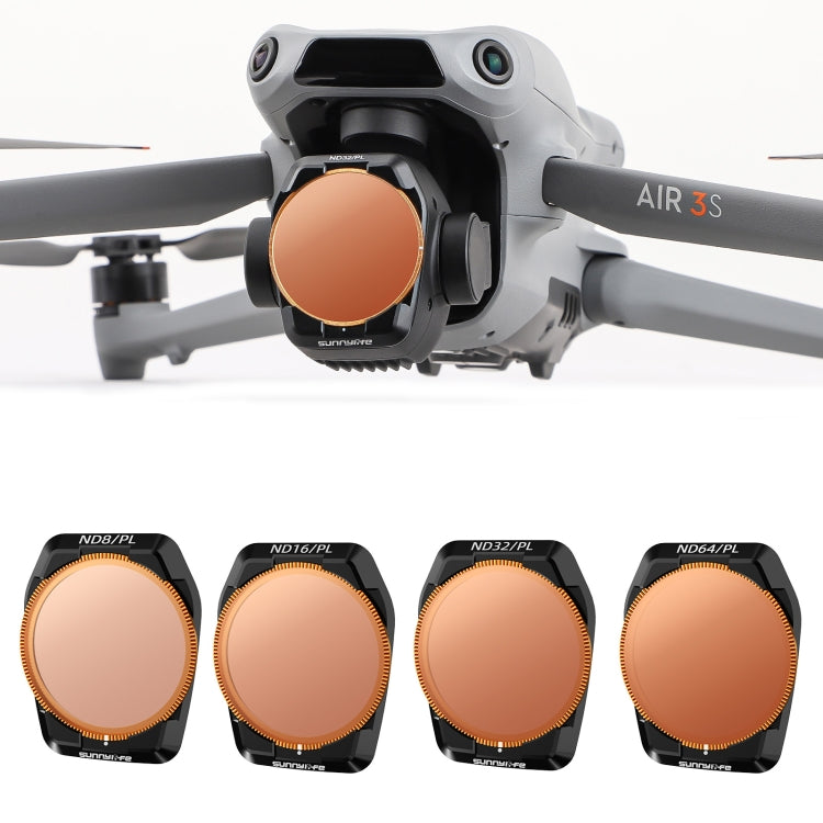 For DJI Air 3S Sunnylife Camera Lens Filter, Filter:4 in 1 ND8-64PL - Lens Filter by Sunnylife | Online Shopping UK | buy2fix