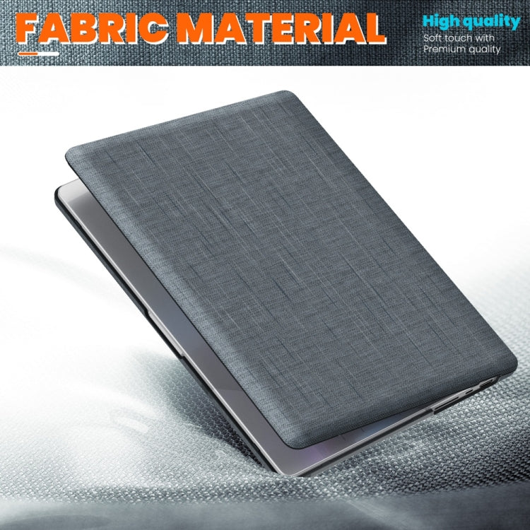 For MacBook Pro 14 inch A2918 / A2992 Fabric Magnetic Holder Laptop Protective Case(Grey) - MacBook Pro Cases by buy2fix | Online Shopping UK | buy2fix