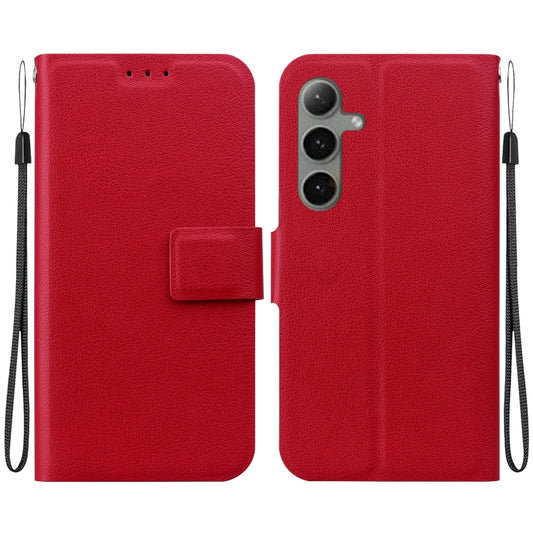 For Samsung Galaxy S25+ 5G Ultra-thin Voltage Magnetic Buckle Leather Phone Case(Red) - Galaxy S25+ 5G Cases by buy2fix | Online Shopping UK | buy2fix