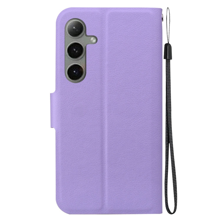 For Samsung Galaxy S25+ 5G Ultra-thin Voltage Magnetic Buckle Leather Phone Case(Purple) - Galaxy S25+ 5G Cases by buy2fix | Online Shopping UK | buy2fix