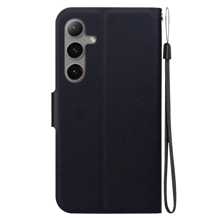 For Samsung Galaxy S25+ 5G Ultra-thin Voltage Magnetic Buckle Leather Phone Case(Black) - Galaxy S25+ 5G Cases by buy2fix | Online Shopping UK | buy2fix