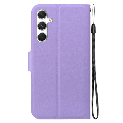 For Samsung Galaxy S25 5G Ultra-thin Voltage Magnetic Buckle Leather Phone Case(Purple) - Galaxy S25 5G Cases by buy2fix | Online Shopping UK | buy2fix